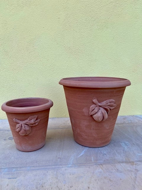 peach pot, peach terra cotta pot, italian terra cotta