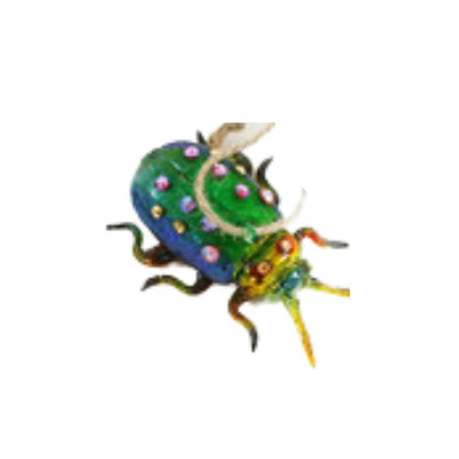 Tiny Beetle Blown Glass Ornaments