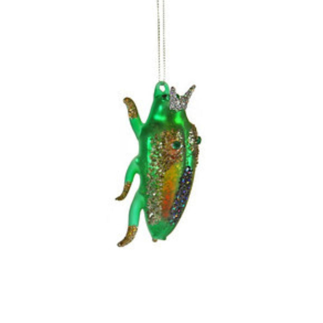 glittered & jeweled blown glass insect ornaments