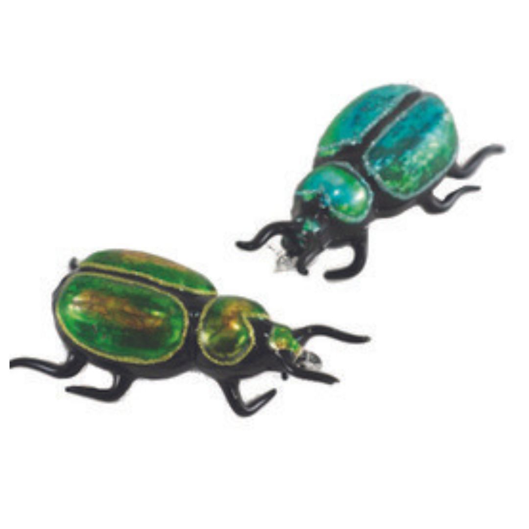 beetle glass ornament