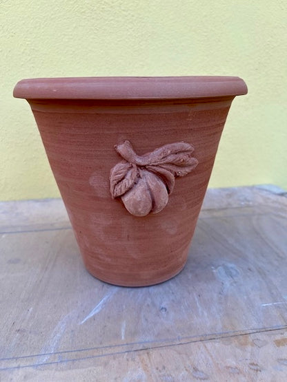 peach pot, peach terra cotta pot, italian terra cotta