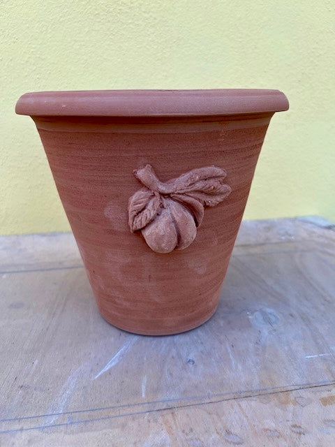 peach pot, peach terra cotta pot, italian terra cotta