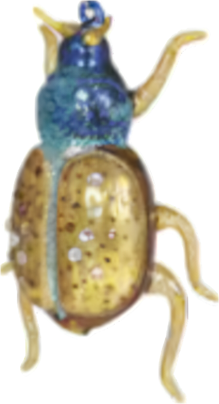 glittered & jeweled blown glass insect ornaments