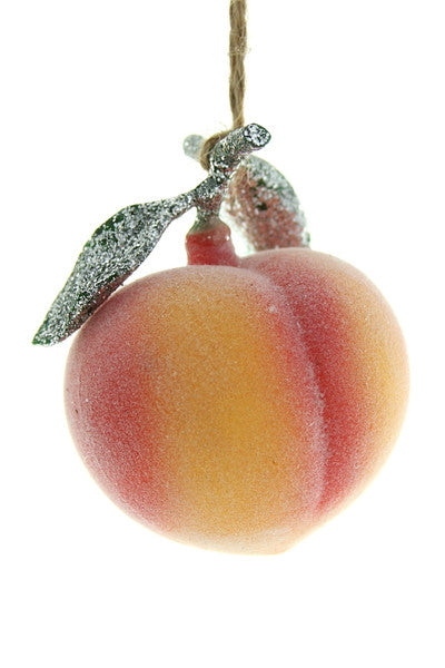 Orchard Peach Glass Ornament