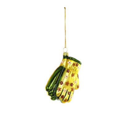 Gardening Gloves Glass Ornament