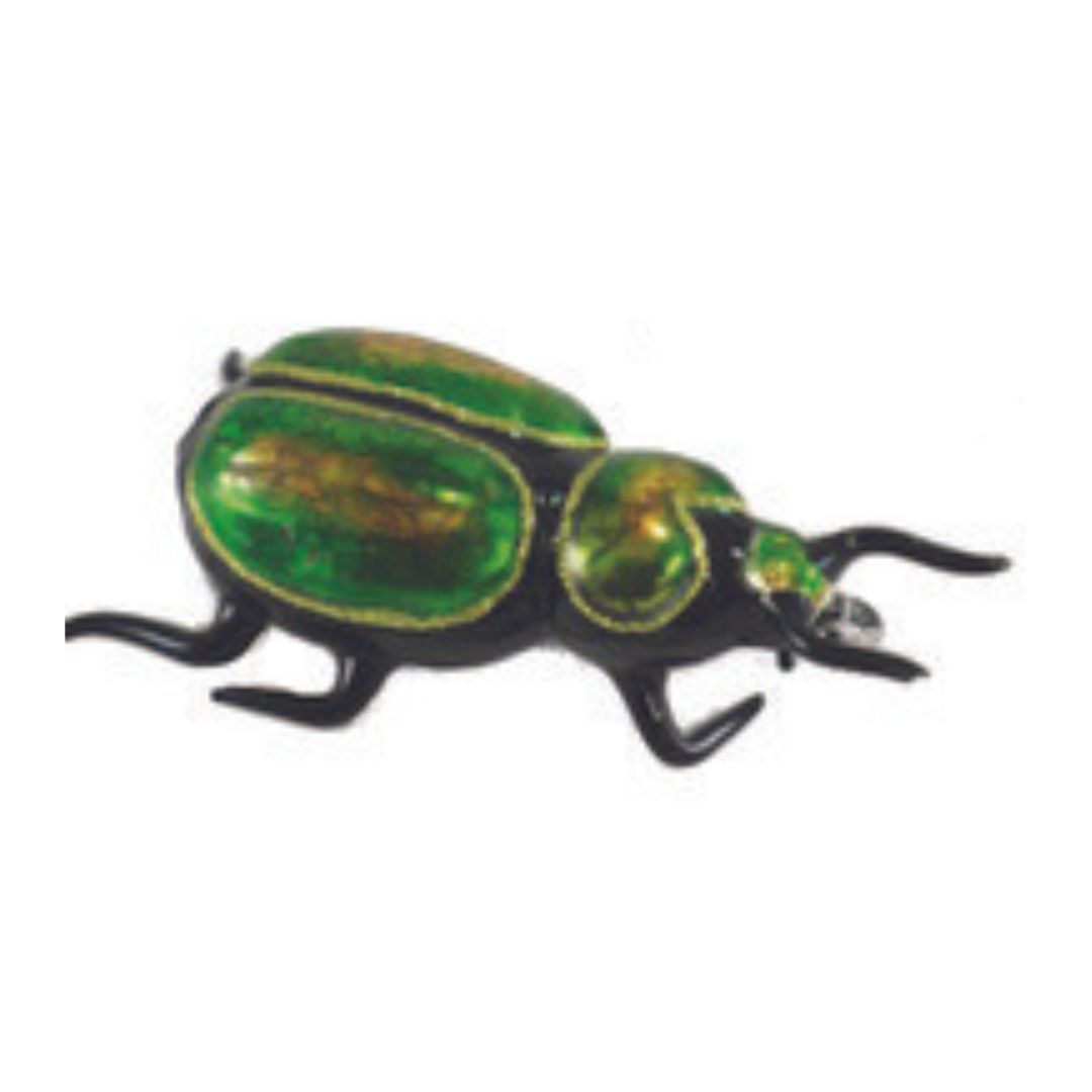 Glittered Beetle Blown Glass Ornament