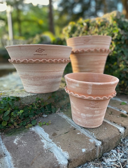 John's Garden Company Patricia Pot, Handmade italian terra cotta pots