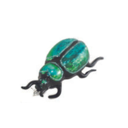 Glittered Beetle Blown Glass Ornament